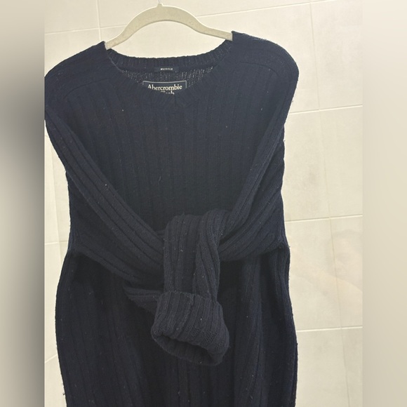 Abercrombie & Fitch Other - Abercrombie & Fitch Men’s Muscle Series Navy Rib Knit Sweater Size Large